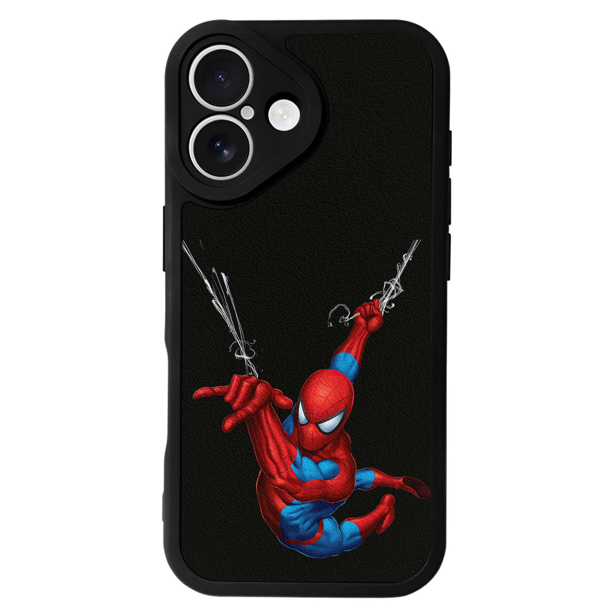 Spider Man スパイダーマン 【iPhone 16シリーズ対応】シリコンスマホケース（レザー調） 材質：シリコン